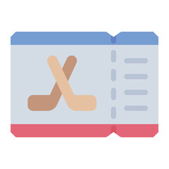 Ticket icon for attending a hockey match.