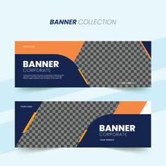 Set Business Gradient banner corporate media banner template