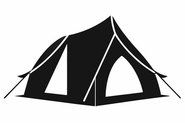 
camping tent silhouette vector, tent camp icon, Camping Tent SVG
