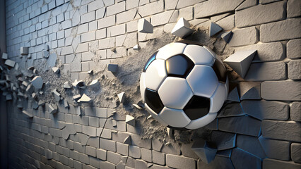 soccer ball on wall