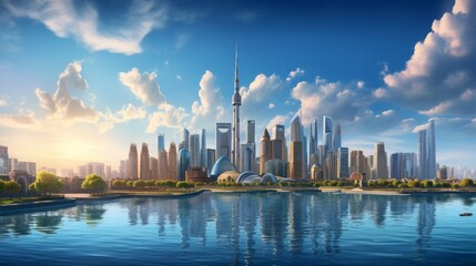 Fototapeta premium World Cities Day October 31 Generative AI