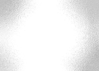 Light matte surface. Plastic glass. Frosted winter window glass. White gray gradient transparent background. Panoramic realistic illustration. Foil glass texture background 