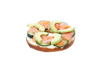 PNG, Bagel sandwich, isolated on white background