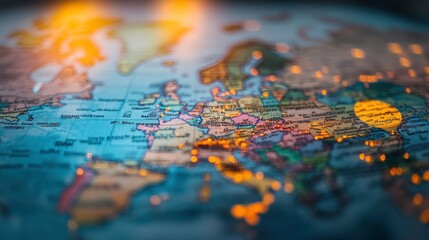 Naklejka premium Global e-commerce marketplace interface, close-up on product listings and currency conversions, sleek and modern design