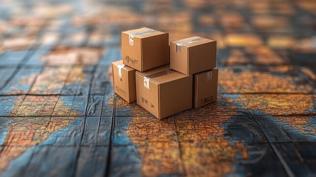 Global shipping options on an e-commerce site, close-up on delivery choices and international tracking, detailed and informative