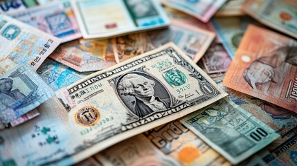 Online marketplace with multi-currency support, close-up on payment methods and currency exchange rates, global reach