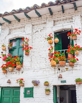 Charming Colonial Architecture in Mongui, Boyaca, Colombia