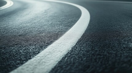 Stylized Asphalt Road with White Line