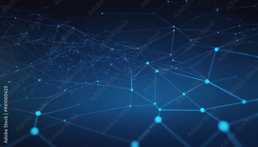 Poster geometric abstract background with connected line and dots. structure molecule and communication. ab