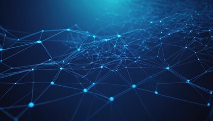 Fototapeta premium Geometric abstract background with connected line and dots. Structure molecule and communication. Abstract 3D illustration with connected dots and lines100