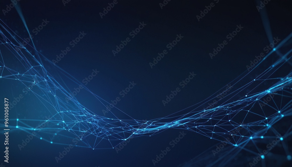 Poster abstract geometric network technology background. abstract background with connected lines and dots 