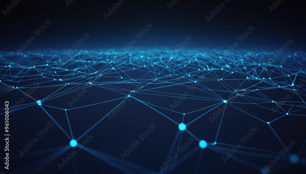 Poster abstract geometric network technology background. global network connection. abstract geometric back