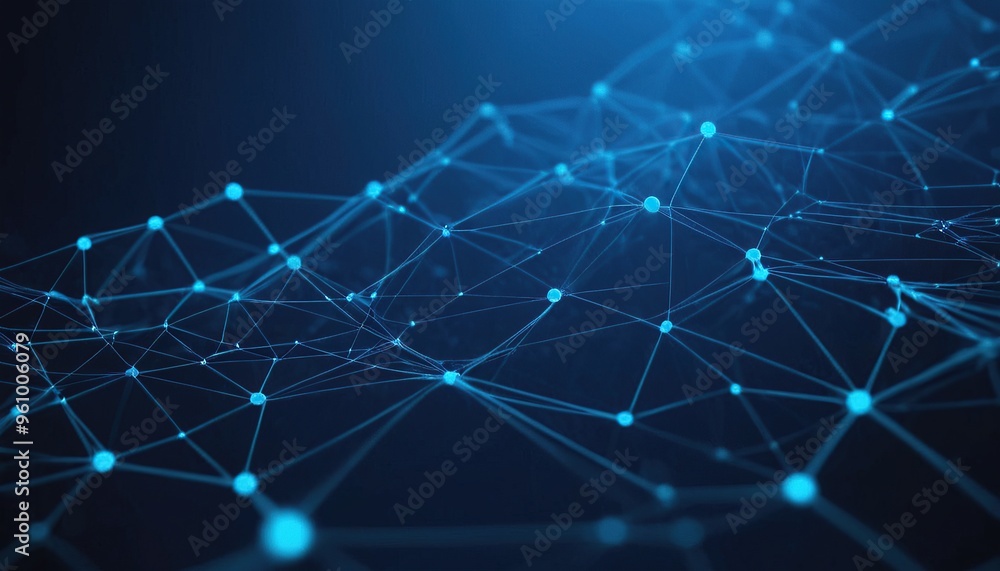 Fototapete abstract geometric network technology background. global network connection. abstract geometric back