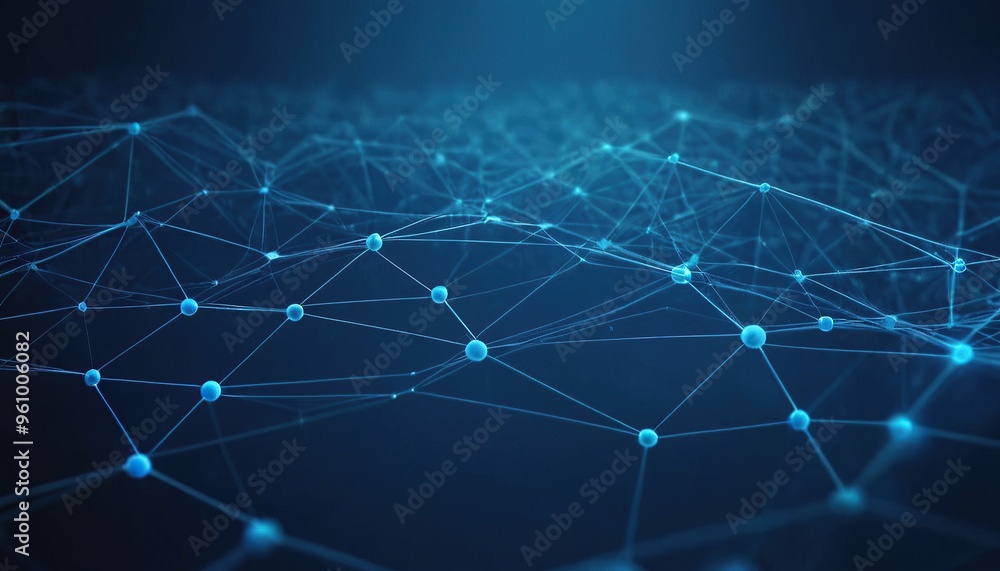 Poster abstract geometric network technology background. global network connection. abstract geometric back