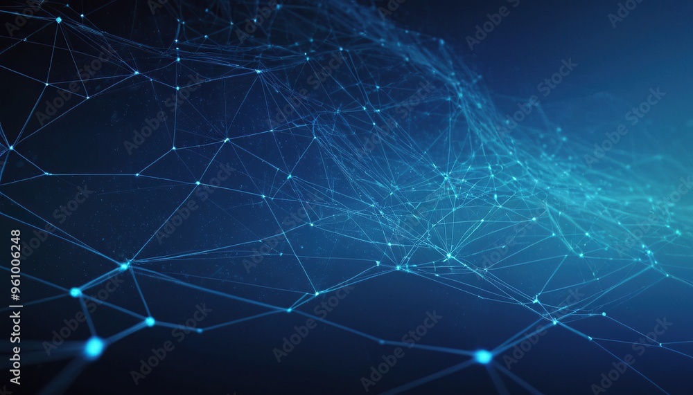 Poster abstract geometric network technology background. global network connection. abstract geometric back