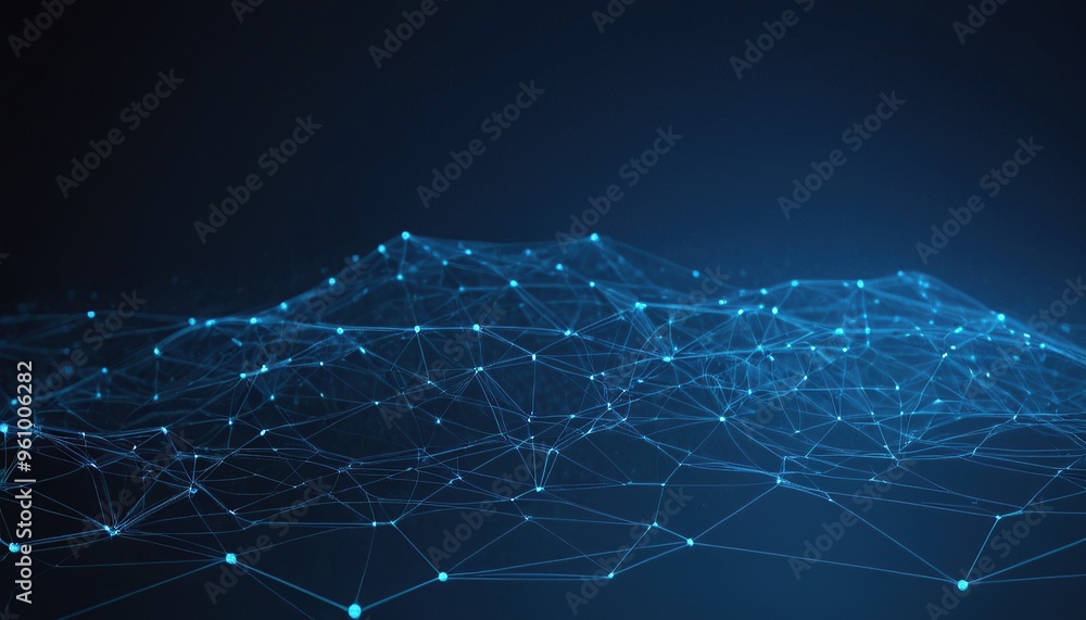 Aufkleber abstract geometric network technology background. geometric graphic background molecule and communic