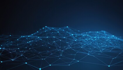 Abstract Geometric Network Technology Background. Geometric graphic background molecule and communication. Connected lines with dots. 42