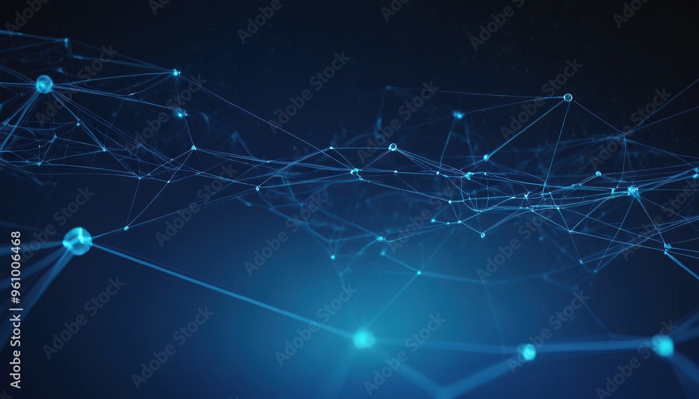 Aufkleber abstract geometric network technology background. geometric graphic background molecule and communic