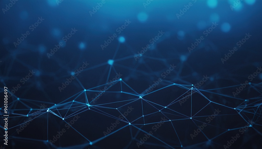 Poster abstract geometric network technology background. geometric graphic background molecule and communic