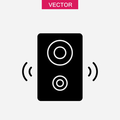 Speaker icon vector, simple flat black trendy style illustration for web and app..eps