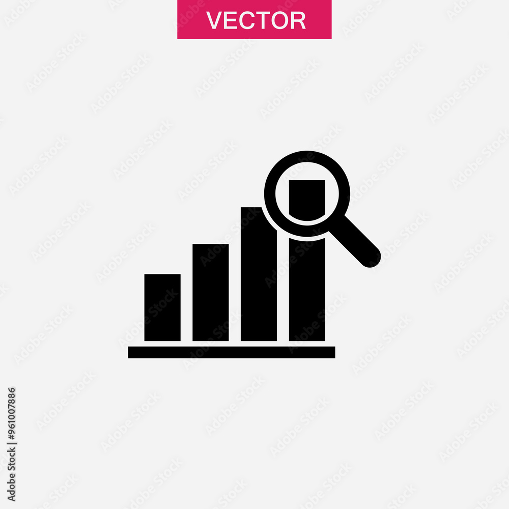 Poster business graph icon. chart flat vector trendy style illustration for web and.eps