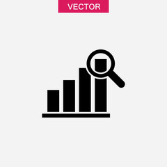 Business graph icon. Chart flat vector trendy style illustration for web and.eps