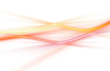 Transparent neon glowing gradient lines texture overlay effect. Lensflare rays, film grain, light leaks overlay effect.