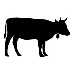 Cow Silhouette Hand Drawn