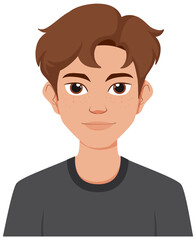 Illustration of a young man smiling