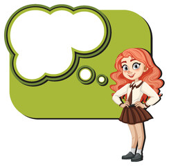 Girl with Thought Bubble