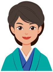 Fototapeta premium Illustration of a woman in traditional clothing