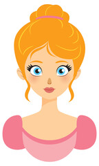 A vector illustration of a princess
