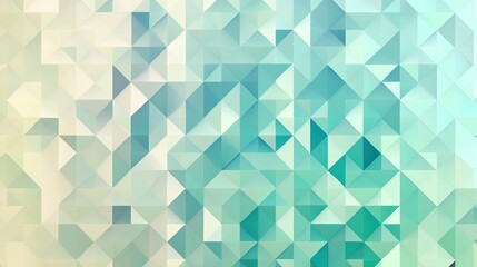 Obraz premium Abstract Geometric Background with Triangular Patterns in Soft Pastel and Blue Tones