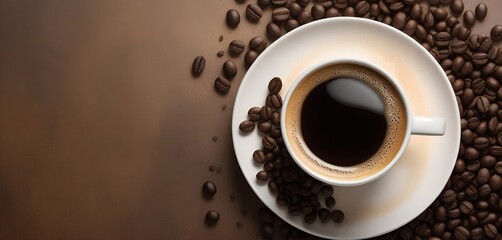 Top-View Coffee Cup Illustration for National Coffee Day