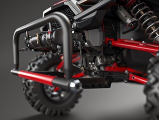 Fototapeta premium A 3D render of a UTV fuel return line