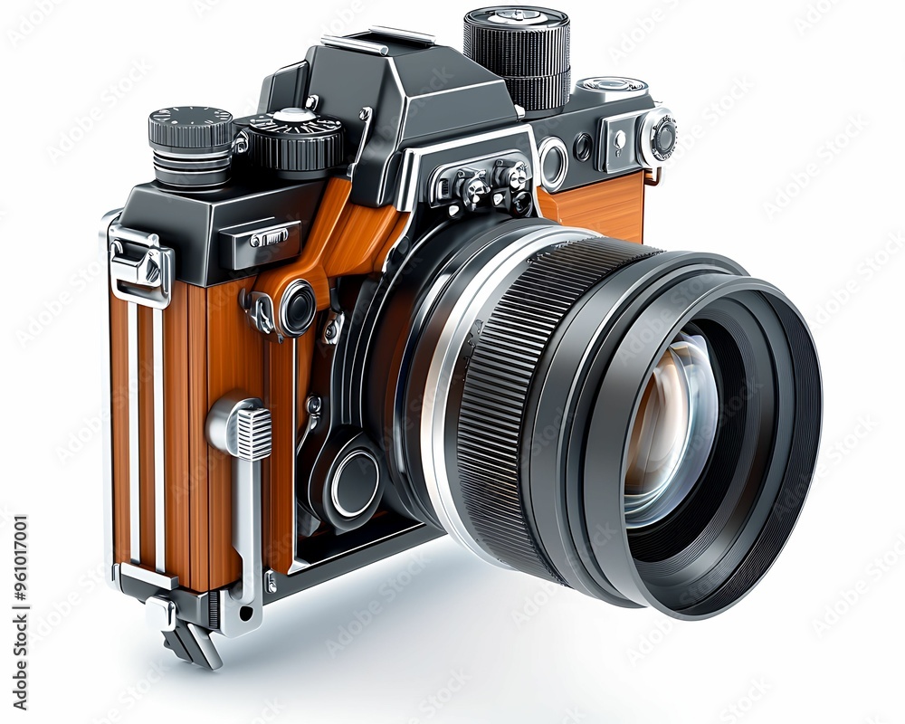 Poster retro virtual birds eye view animation with nostalgic vibes of clear light and sharp focus