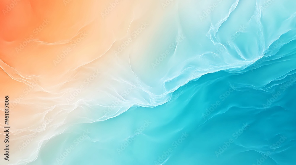 Poster 4d depth serenity: overhead view watercolor pastel background with clear light and sharp focus