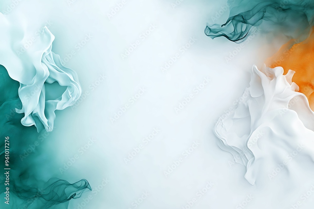 Poster ethereal 4d watercolor abstraction with clear light and sharp focus