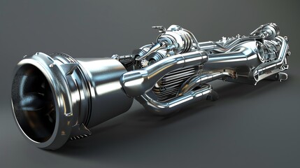 Obraz premium A 3D render of an ATV cold air intake pipe