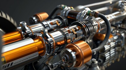 A 3D render of an ATV fuel line