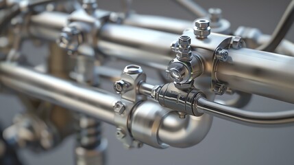 A 3D render of an ATV fuel line