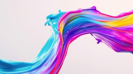 Fototapeta premium Abstract Colorful Paint Swirls