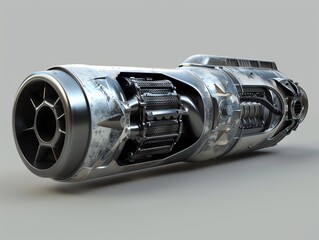 A detailed 3D render of a UTV air intake resonator