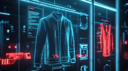 Holographic Jacket Display in a Virtual Showroom.