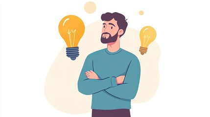 Assertiveness techniques flat design side view personal development theme cartoon drawing colored pastel