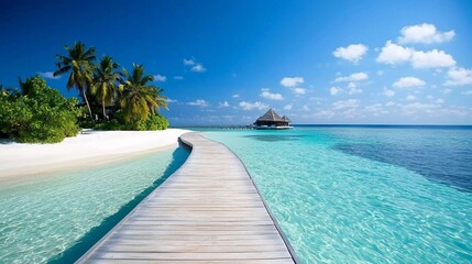 Beautiful Maldives Islands Ocean Tropical Beach