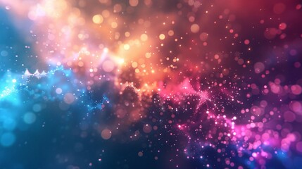 Fototapeta premium Abstract Colorful Bokeh Background with Sparkles and Glow