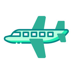 Airplane vehicle icon representing an aircraft for travel and flight.