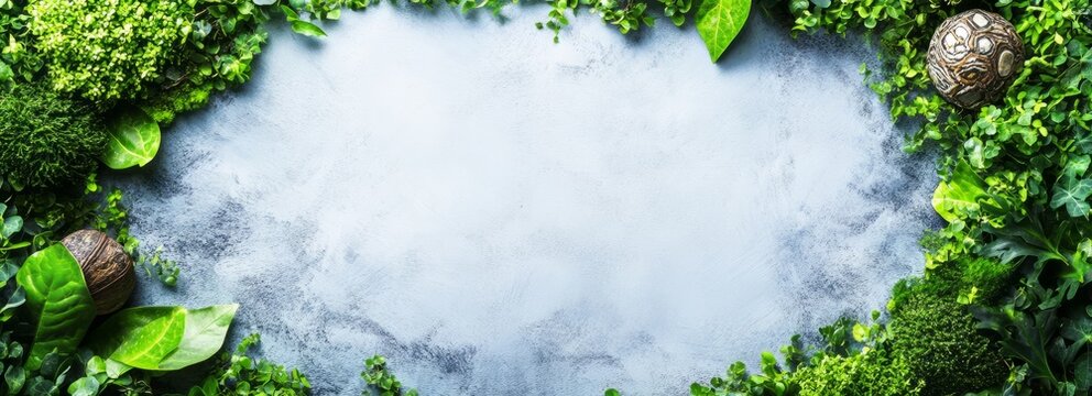 Ecology banner with empty copyspace. The study of the relationships between living organisms, including humans, and their physical environment