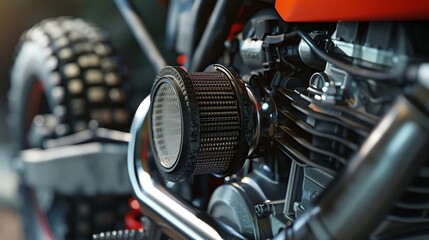 Obraz premium A realistic 3D render of an ATV air filter holder